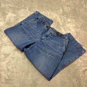 Talbots Wide Leg Crop Jeans Denim Women's Size‎ 4 Petite (28x21)